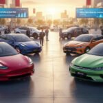 Tesla sales decline 2026, BYD vs Tesla EV sales, U.S. EV tax credit ended, electric car market slowdown, Tesla robotaxi news